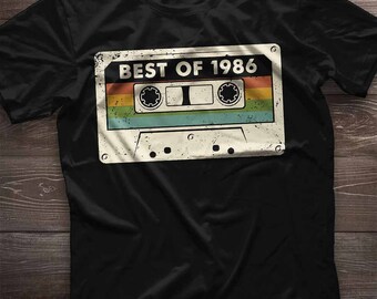 Vintage 38th birthday shirt, 38th birthday gift, Best of 1986 birthday t-shirt awesome since 1986, original parts classic limited edition