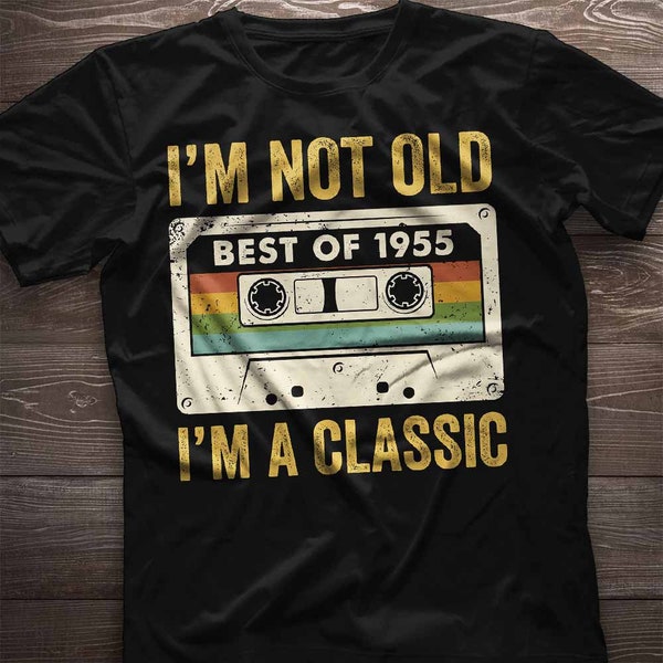 Vintage 69th birthday shirt, 69th birthday gift, 1955 birthday t-shirt awesome since 1955, well aged, original parts classic limited edition