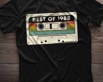 Vintage 36th birthday shirt, 36th birthday gift, Best of 1988 birthday t-shirt awesome since 1988, original parts classic limited edition