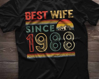 36th Anniversary Shirt 36th Anniversary Gift for Wife since 1988. 36 Year Wedding Anniversary Gift for Women Idea. Valentine Gift for Her