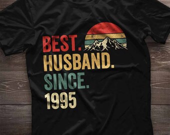 Best Husband Since 1995 Shirt. 29th Anniversary Gift For Husband. 29 Year Wedding Anniversary Gift For Men Idea. Valentines Day Gift For Him