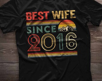 8th Anniversary Shirt 8th Anniversary Gift for Wife since 2016. 8 Year Wedding Anniversary Gift for Women Idea. Valentine Gift for Her