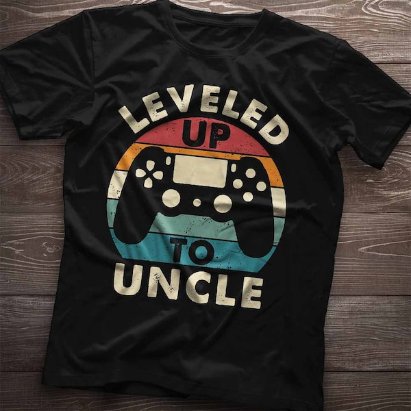 New Uncle Gift Leveled Up To Uncle Tee Pregnancy Announcement New Uncle Shirt Uncle Announcement Reveal to Uncle T-Shirt Uncle To Be