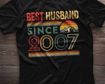 17th Anniversary Shirt 17th Anniversary Gift for Husband since 2007. 17 Year Wedding Anniversary Gift for Men Idea. Valentine Gift for Him