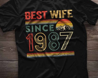 37th Anniversary Shirt 37th Anniversary Gift for Wife since 1987. 37 Year Wedding Anniversary Gift for Women Idea. Valentine Gift for Her