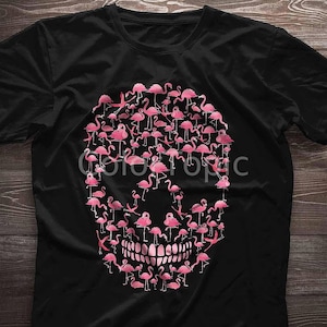 Flamingo Shirt. Flamingo Gift. Skull Pattern Flamingo T-Shirt. Gift For Her, Gift For Him, Gift For Women, Gift For Men.