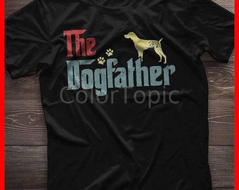 Dogfather Best Weimaraner Dad Shirt. Weimaraner Shirt. T-Shirt. Gift For Dog Lovers And Dog Owners. Fathers Day Gift for Dad Gift for him.