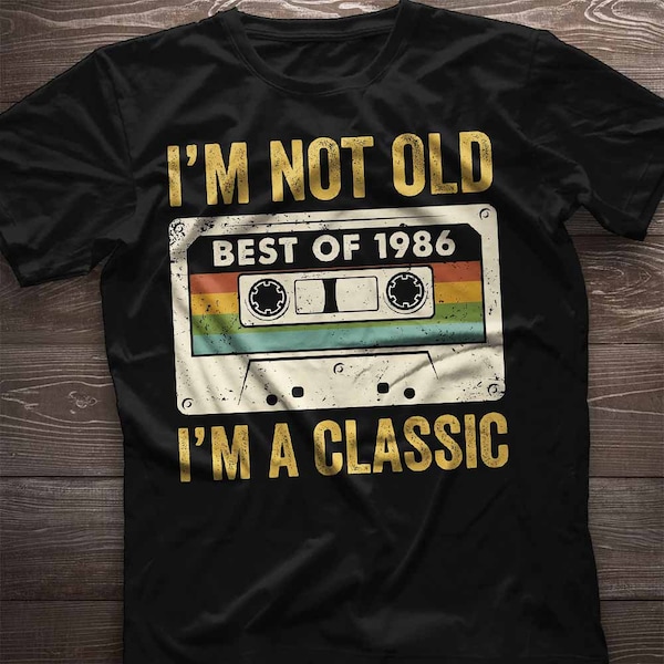 Vintage 38th birthday shirt, 38th birthday gift, 1986 birthday t-shirt awesome since 1986, well aged, original parts classic limited edition