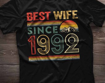 32nd Anniversary Shirt 32nd Anniversary Gift for Wife since 1992. 32 Year Wedding Anniversary Gift for Women Idea. Valentine Gift for Her