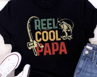 Reel Cool Papa Fishing Lover Father's Day Gift Ideas Gift for Him For Grandpa Papa Daddy Dad. Love Fishing Gift for Papa Gift for men.