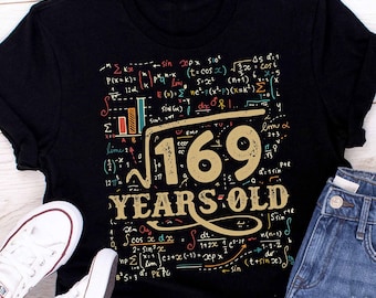 Racine carrée de 169 T-Shirt, chemise du 13e anniversaire, compte à rebours d'anniversaire, d'être génial, treizième anniversaire, 13 ans, filles et garçons