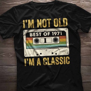 Vintage 53rd birthday shirt, 53rd birthday gift, 1971 birthday t-shirt awesome since 1971, well aged, original parts classic limited edition image 1