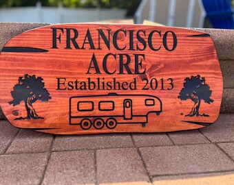 Custom Carved Wood Sign – Rustic Cabin, Lake House & RV Decor