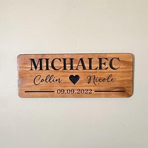 Custom Wood Sign | Family Name Sign | Last Name Sign | Personalized Wedding Gift | Anniversary Gift | Established Sign | Wedding Sign Decor