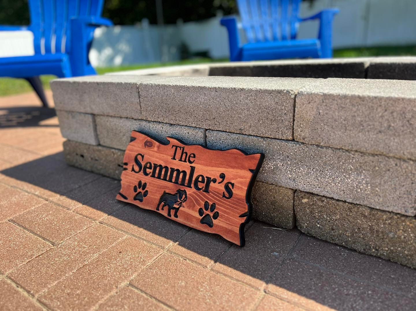 Personalized Pine Wood Dog Sign, Engraved Pet Portrait - Etsy