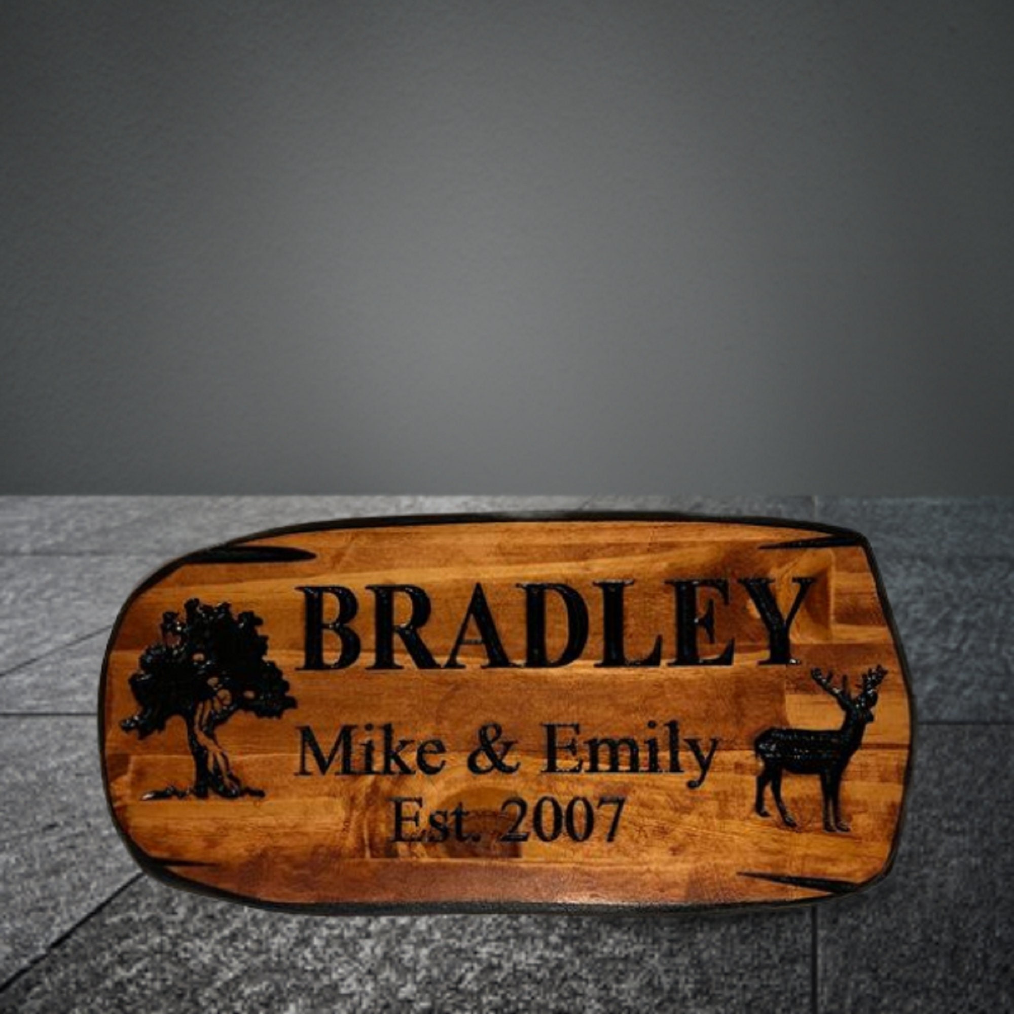 Outdoor Signs Wooden Carved Cabin Sign Pine Trees Custom Etsy