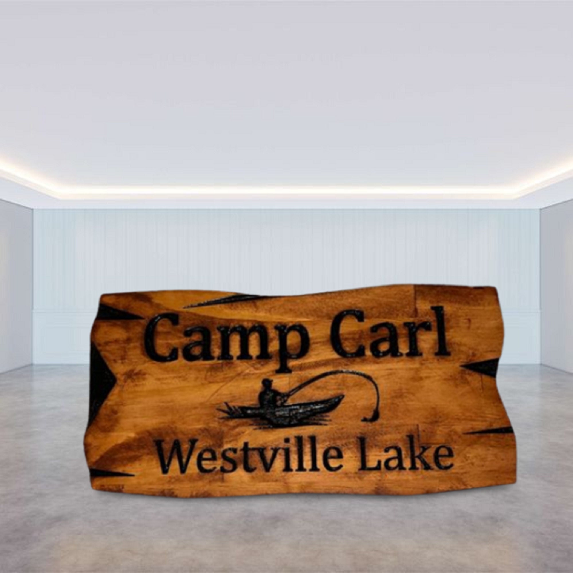 Outdoor Signs, Wooden Carved Cabin Sign, Pine Trees, Custom Wood Sign ...