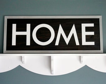 Handmade HOME Sign Cutout Letters | Modern Farmhouse Handmade Wood Mantel Sign 3 Ft | Rustic Home Wall Decor Wood Sign | Front Porch Sign