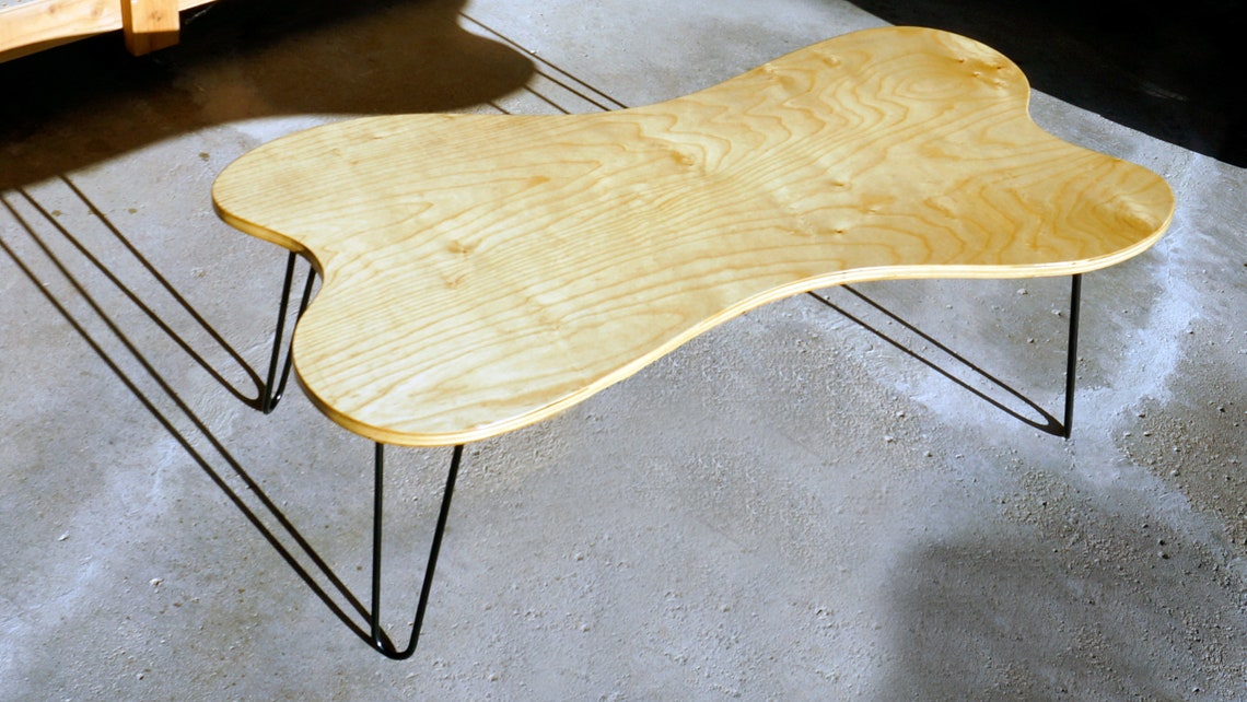 Mid Century Modern Coffee Table Hairpin Legs Funky Coffee Table