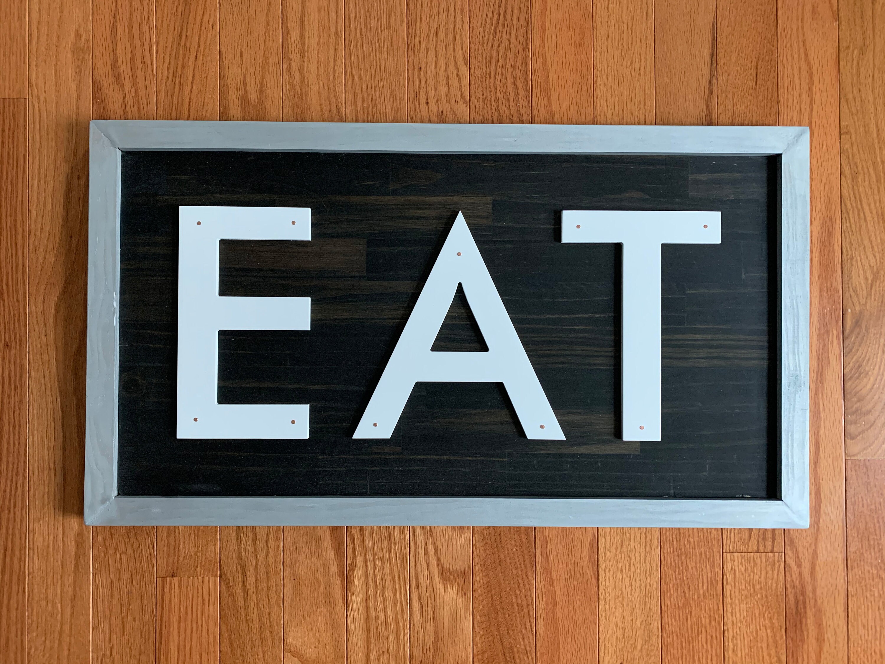 Handmade EAT Sign Wood Cutout Letters | Rustic Home Decor | Modern ...