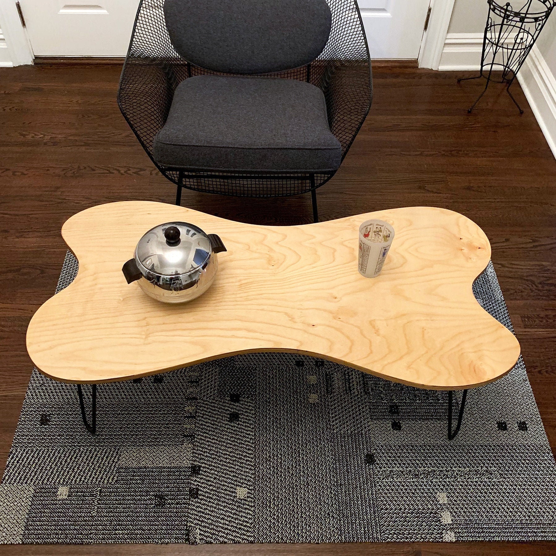 Mid Century Modern Coffee Table Hairpin Legs Funky Coffee Table