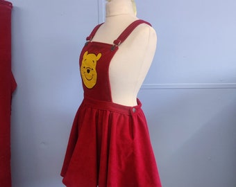 Red cord pinafore short