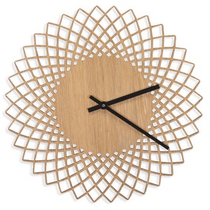 Minimalistic Spiral Wooden Wall Clock, Geometric Wall Clock, New Home Gift, New Design Clock, Geometric Gift, Chic Design