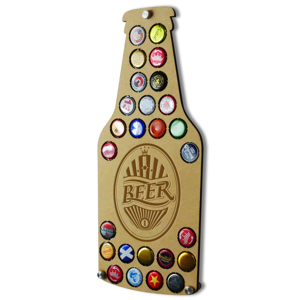 Beer Bottle Cap Holder 26 Bottle Top Display Holder with Etsy