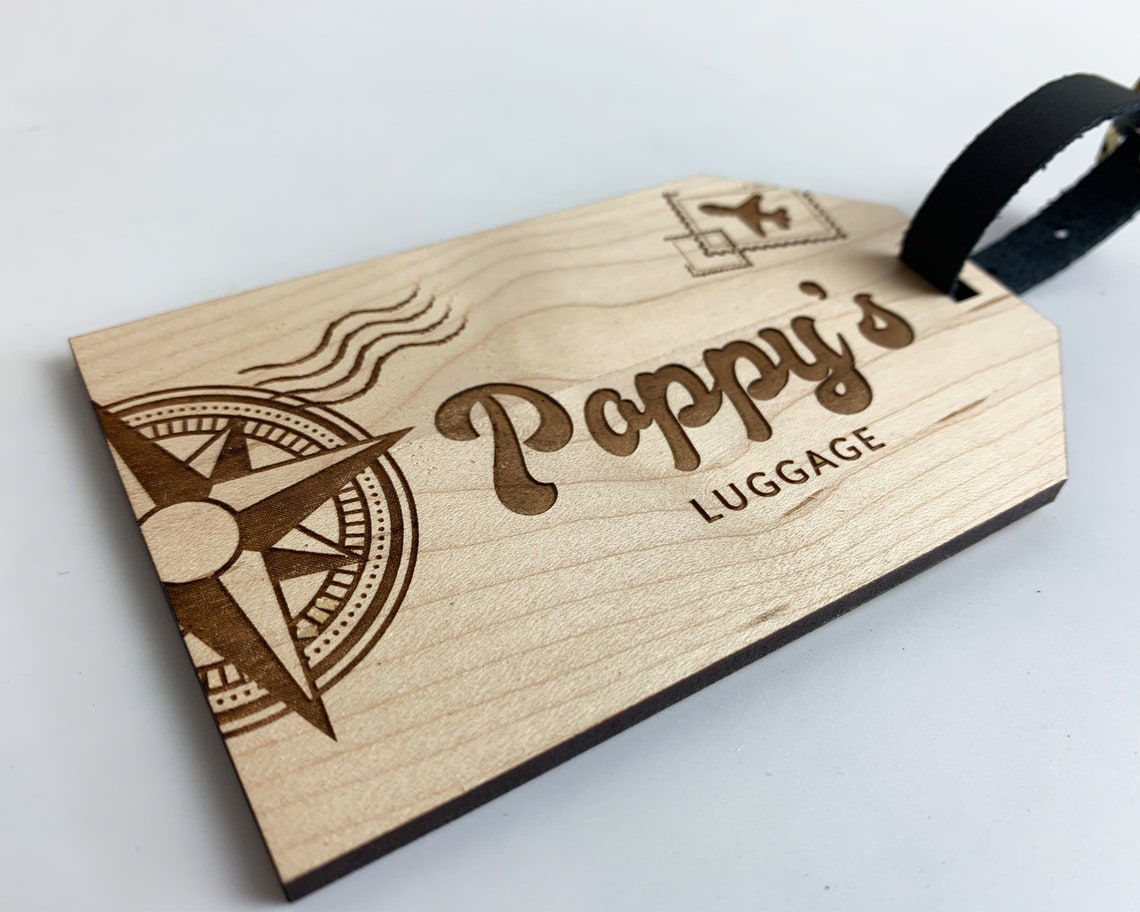 Personalised Wooden Luggage Tag Personalized Wooden Luggage Etsy