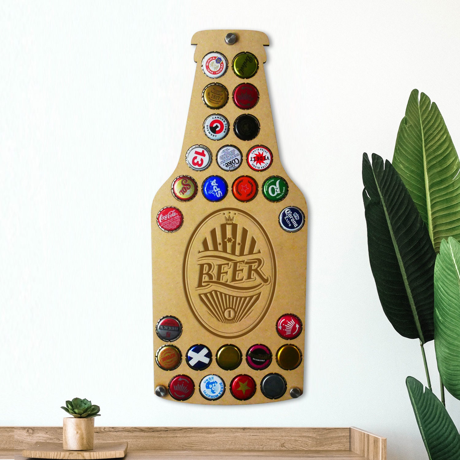Beer Bottle Cap Holder 26 Bottle Top Display Holder with Etsy