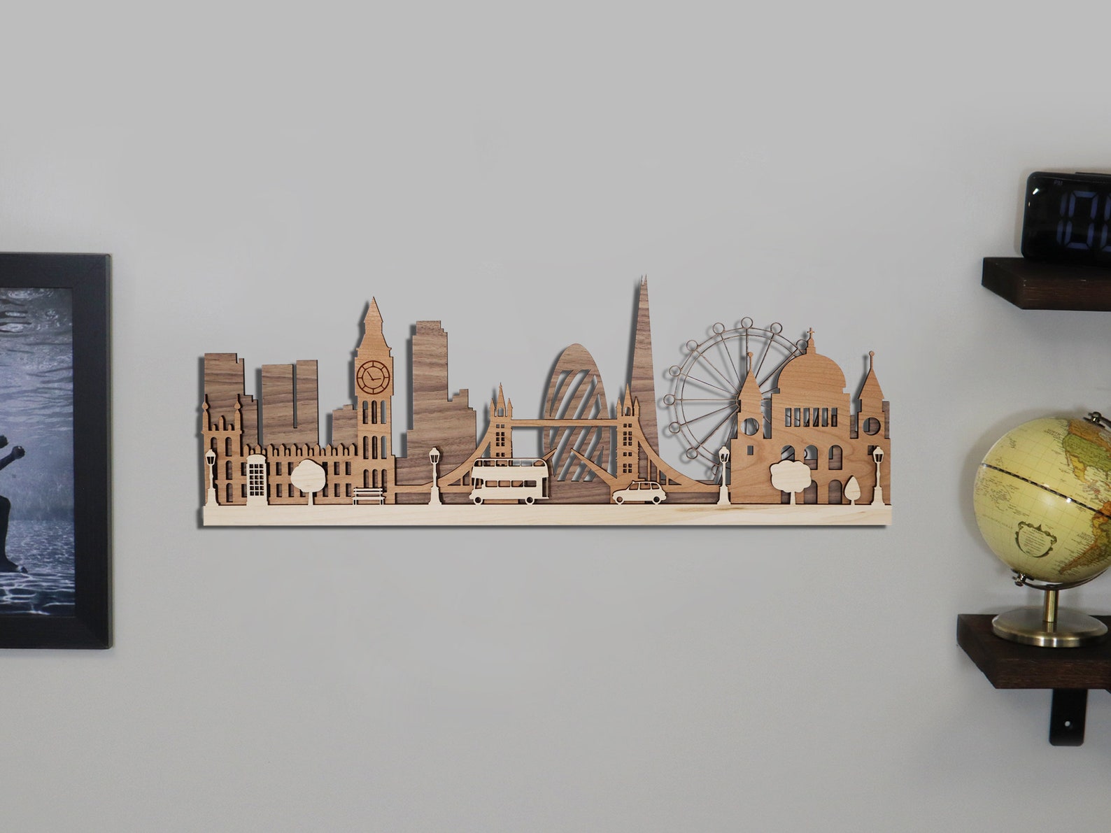 London Skylines Themed Wall Art Wooden Skylines Wall Art Etsy UK