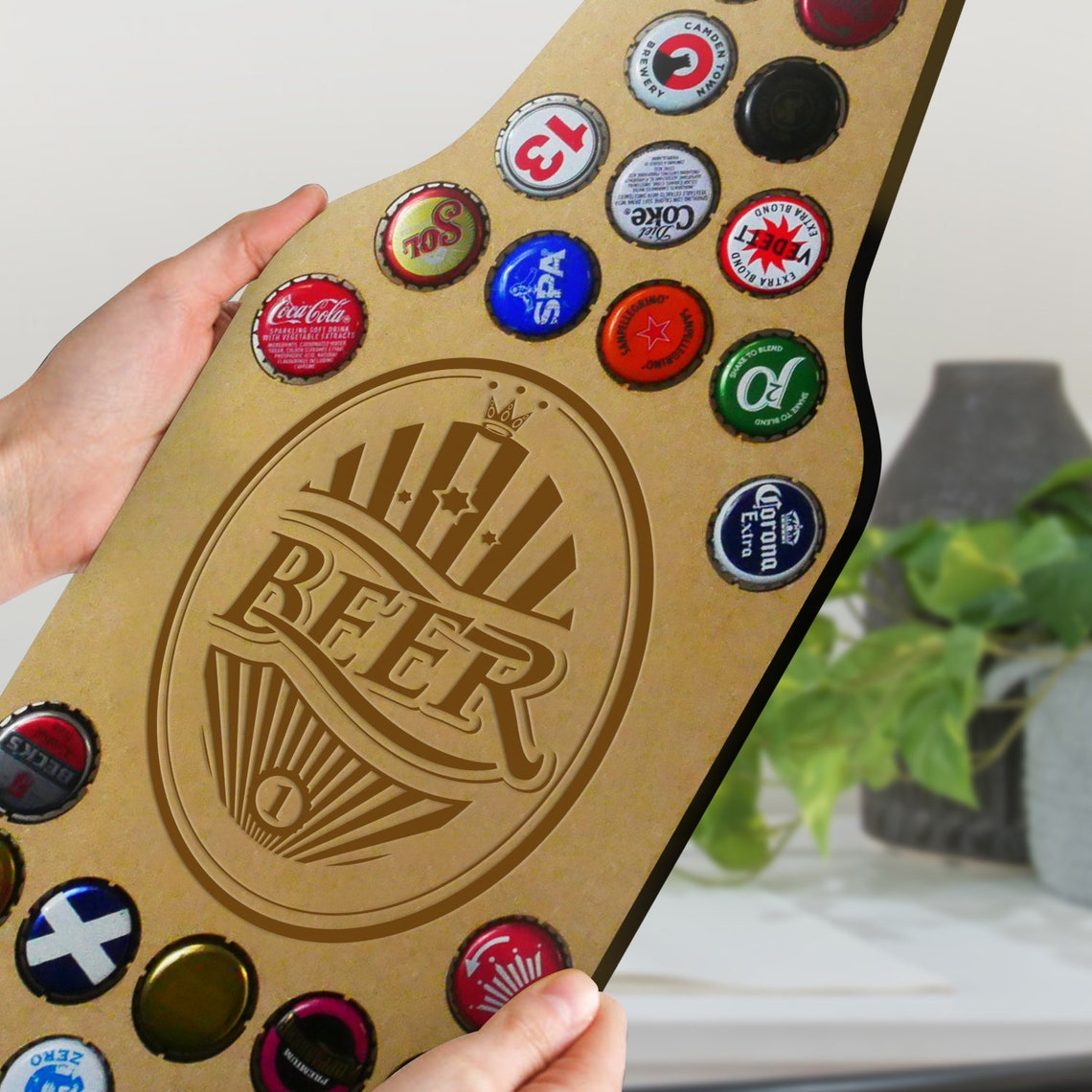 Beer Bottle Cap Holder 26 Bottle Top Display Holder with Etsy