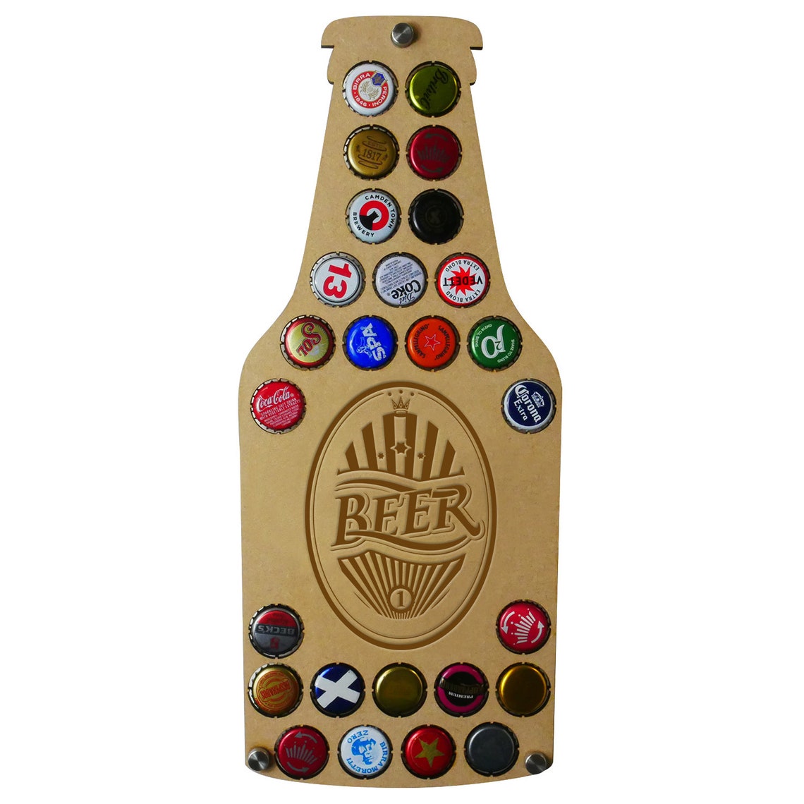 Beer Bottle Cap Holder 26 Bottle Top Display Holder with Etsy