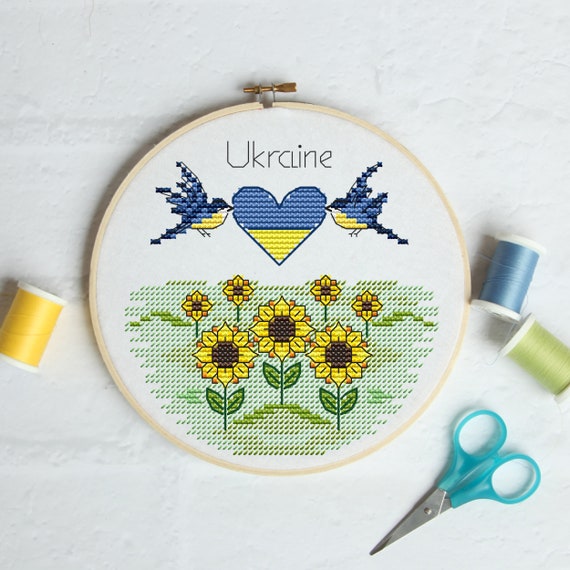 Ukraine Cross Stitch Pattern PDF Sunflower Cross Stitch | Etsy