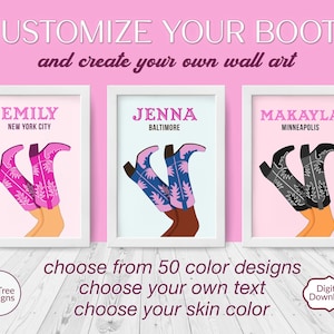 arte imprimible de botas de vaquera personalizadas, cartel de rodeo howdy, última decoración de despedida de soltera de rodeo, vamos a ponernos traviesos, vamos a las chicas disco despedida de soltera de vaquera