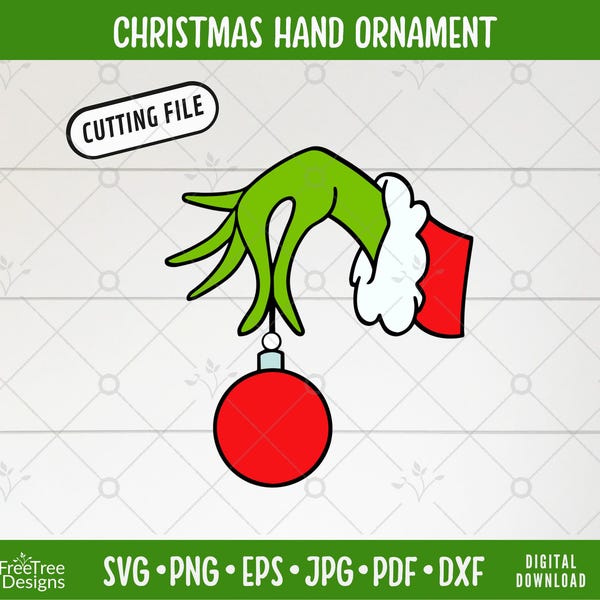 Grinch Hand Holding Ornament Etsy