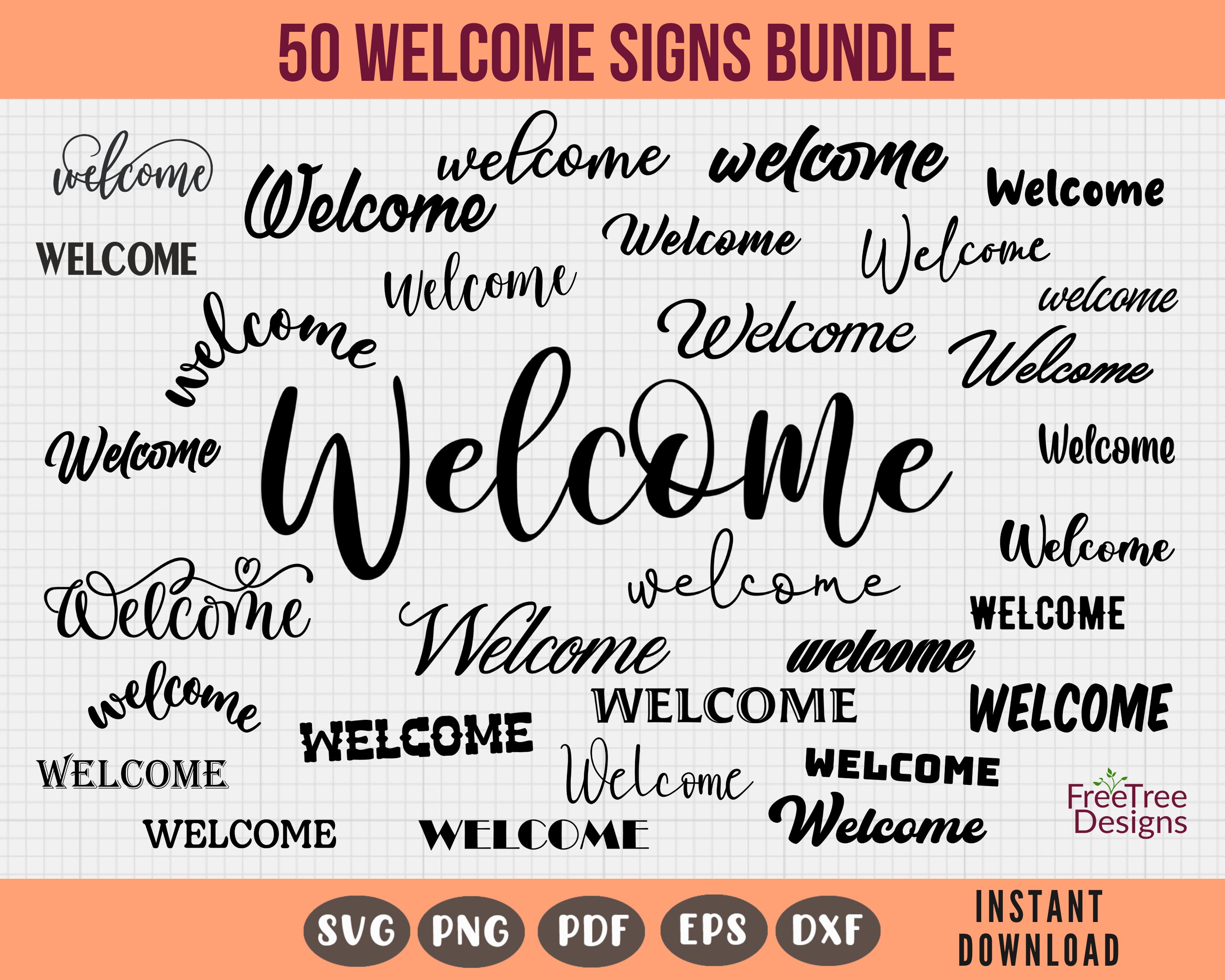 Welcome Sign SVG Bundle: 50 Home Designs (digital Download) - Etsy