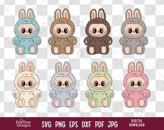 Labubu Character Bundle: Cricut, Laser Cut, Sublimation (Digital File)