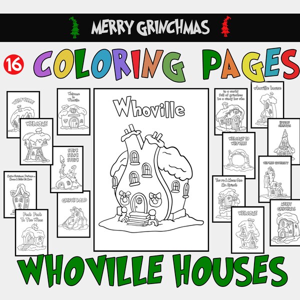 Grinch Coloring Pages Cricut Etsy