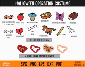 Disfraz de Halloween PNG: Piezas de cirugía DIY (Descarga digital)