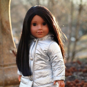 Silver Winter Coat for Popular 18 inch Dolls
