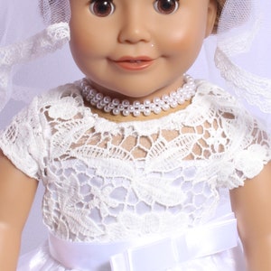 Faux Pearl Necklace Made to Fit Popular 18 inch dolls