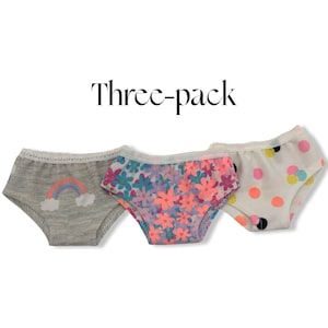 Three Pack Underwear / Panties Set Made to fit Popular 18 inch Dolls