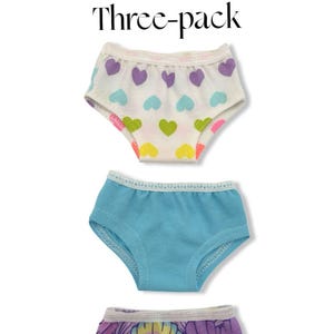 Three Pack Underwear / Panties Made to fit Popular 18 Inch Dolls