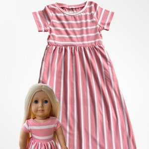 Matching Girl and Doll Ankle Length Dresses Sizes 6 - 14 Years!