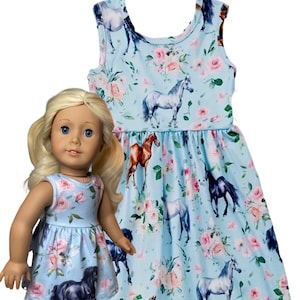 Matching Girl and Doll Horse Dresses in Sizes 5-6, 7-8 and 9-10!