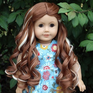 Amber Swirl Replacement Wig Made to fit Popular 18 inch dolls