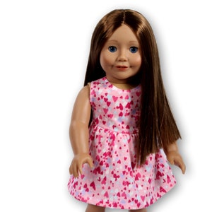 Ärmellose Sweetheart Valentinstag Kleid für amerikanische Mädchen Puppen und andere 18 Zoll Puppen