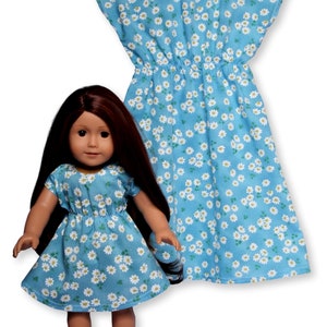 Girl and Doll Matching Daisy Cotton Play Dresses Made to fit 18 inch dolls