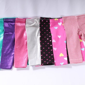 Shimmer and Valentine-Themed Leggings Made to fit Popular 18 inch Dolls